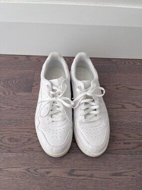 ASICS Japan S White Leather Court Sneakers, Size 10